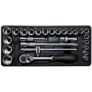 FIXMAN Tray 26 Piece 1/2' Drive Sockets And Accessories